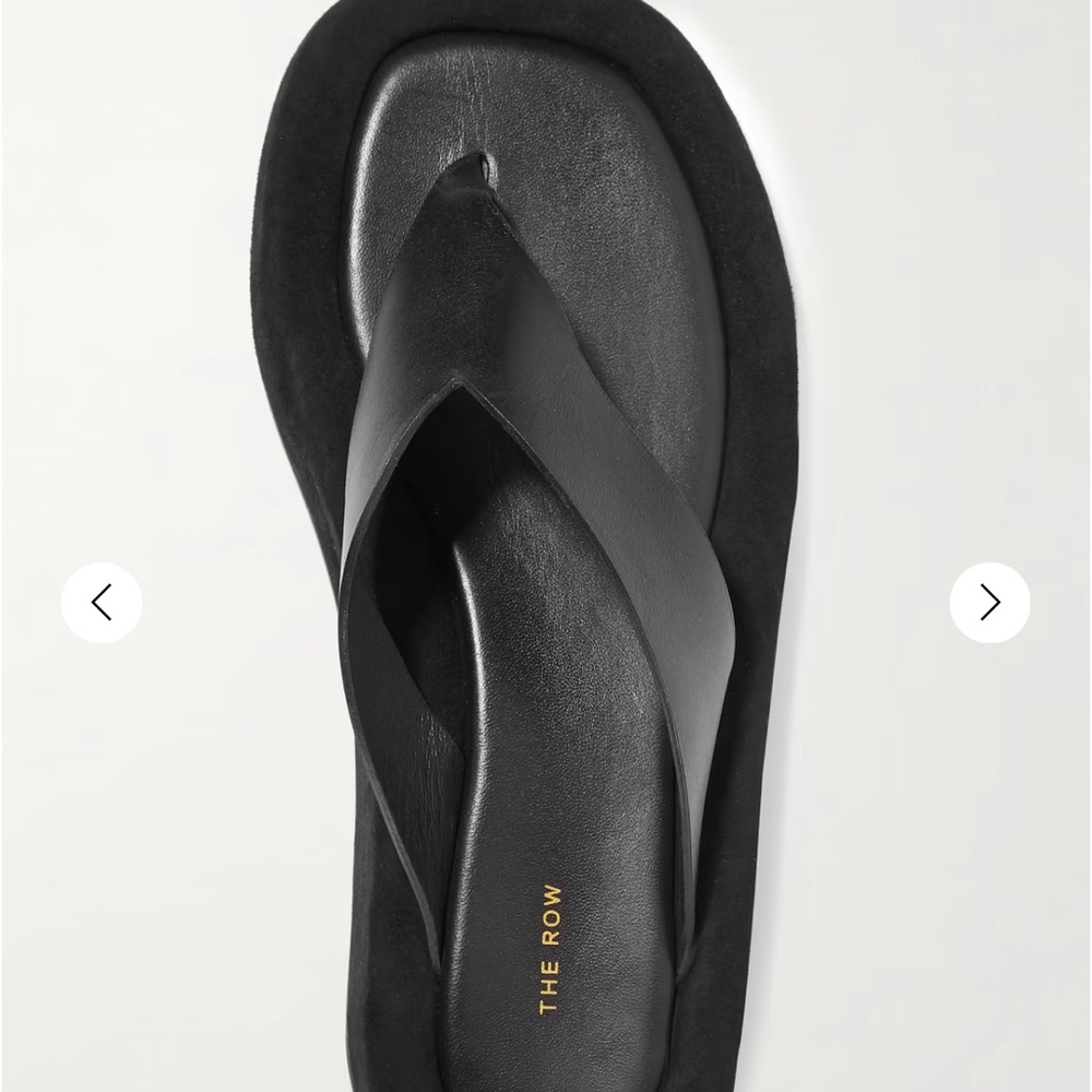 The Row Ginza Leather Platform Sandals - Picture 4 of 4